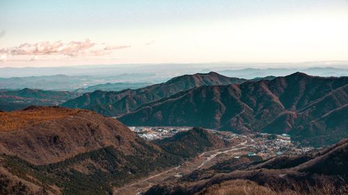 Scenic view of dramatic landscape