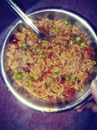 Close-up of meal served in bowl