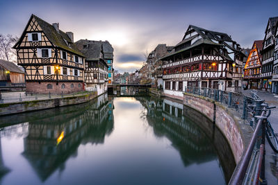 River running through the strasbourg city alsace