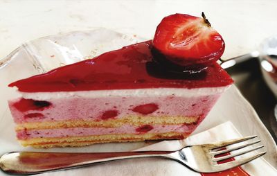 Close-up of cake on plate