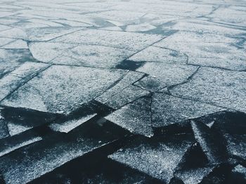 High angle view of steps