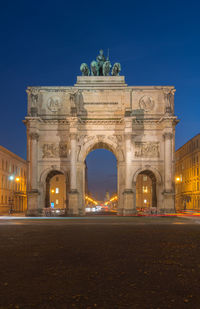 View of historical building at night