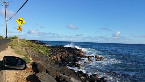 Scenic view of sea against sky