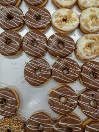 High angle view of food on table