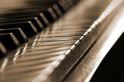 Close-up of piano