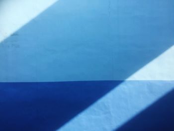 Close-up of shadow on blue wall