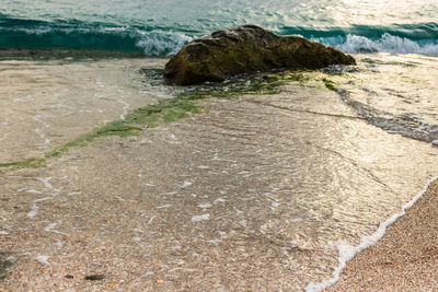 High angle view of beach