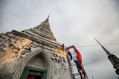 Low angle view of building against sky