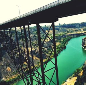 Bridge over river in city