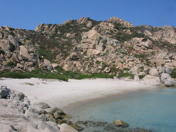 Scenic view of rocky mountains against sky