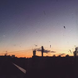 Silhouette landscape at sunset