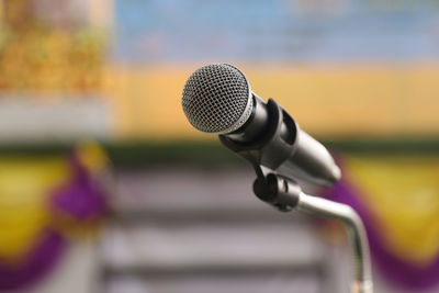 Close-up of microphone