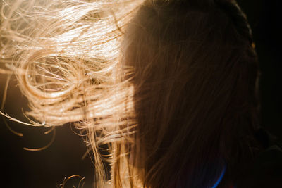 Portrait of a young woman on a sunny day in autumn