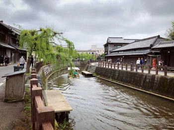 Canal amidst buildings against sky