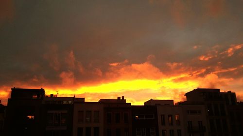 Built structure at sunset