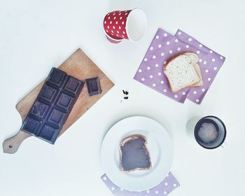 Close-up of objects over white background