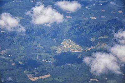 Aerial view of landscape against sky