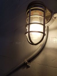 Close-up of illuminated electric lamp