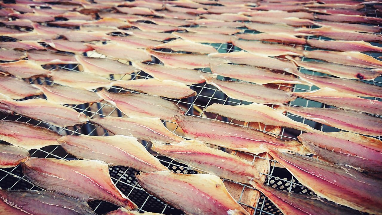 FULL FRAME SHOT OF FISH IN MARKET