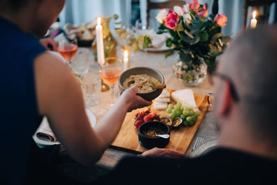 Group of people in restaurant