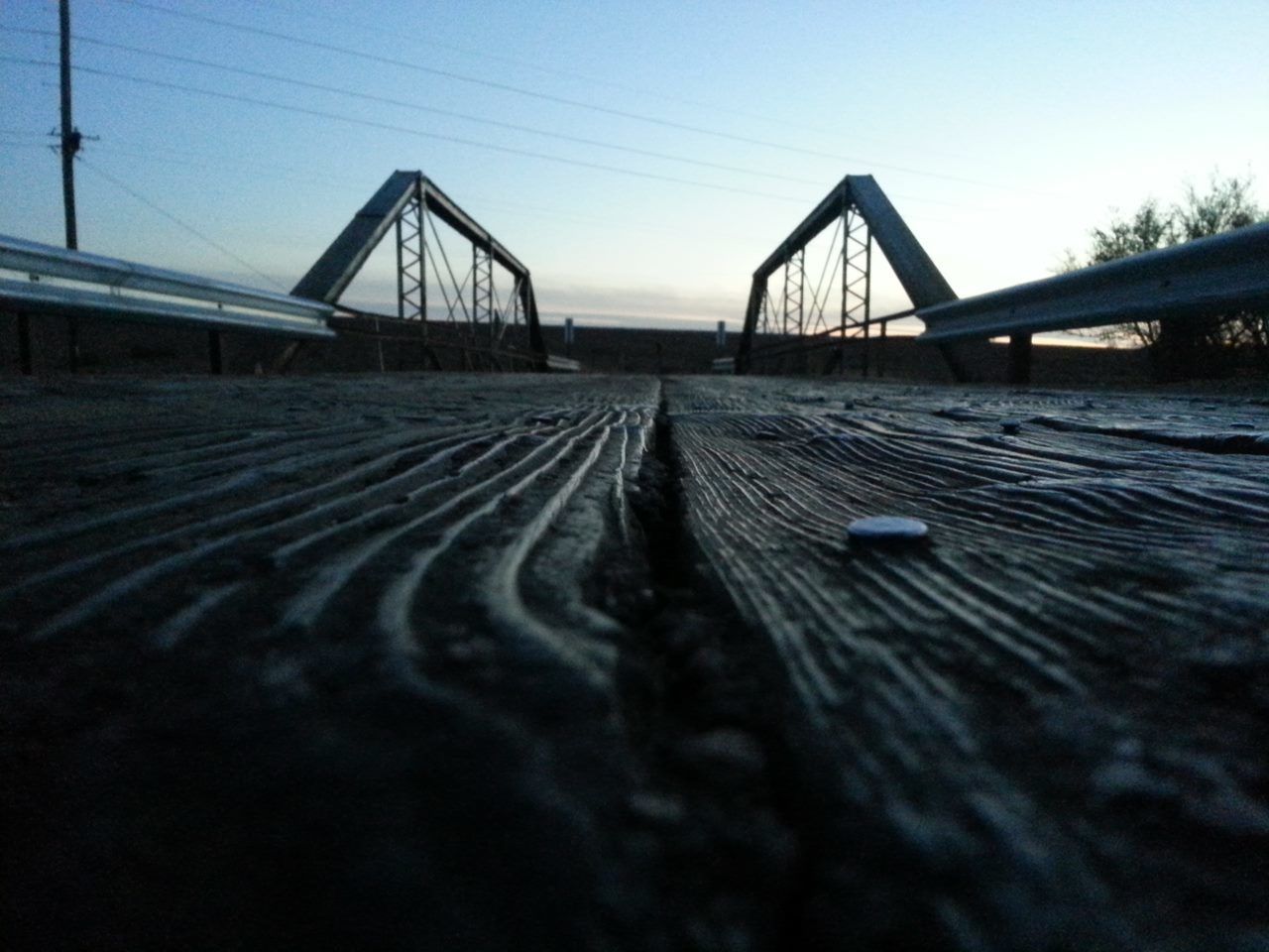 on the bridge One Lane Bridge Wooden Old