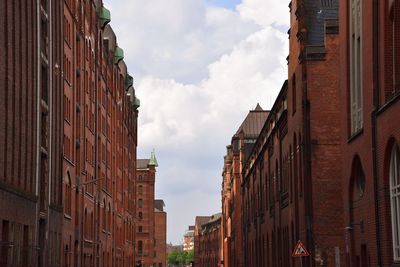 Low angle view of buildings in city