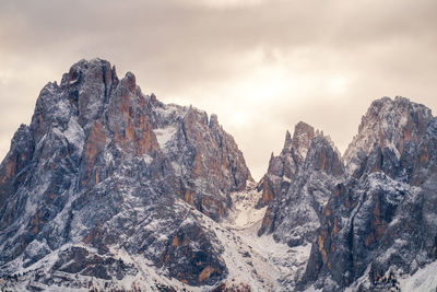 Scenic view of rocky mountains against sky