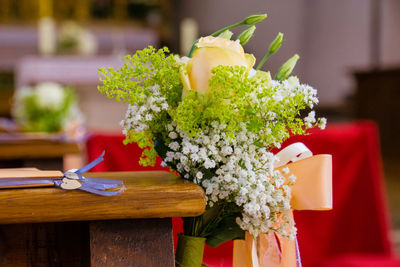 Close-up of potted plant on table