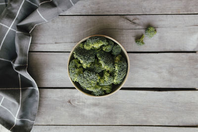 High angle view of food on table