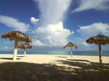 Panoramic view of beach against sky