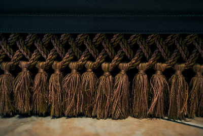 Close-up of clothes drying on roof