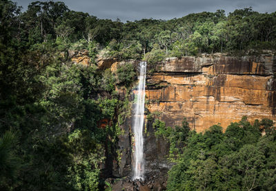 Scenic view of waterfall