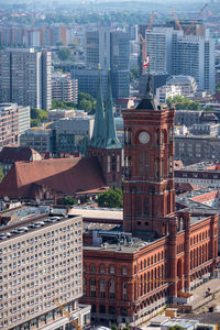 High angle view of cityscape