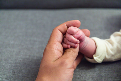 Close-up of baby hands