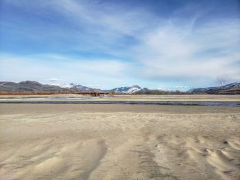 Scenic view of desert against sky