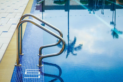 High angle view of swimming pool