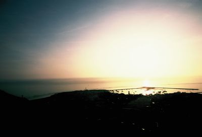 Scenic view of sea during sunset