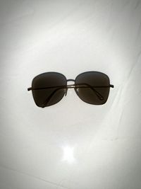 Low angle view of sunglasses against sky