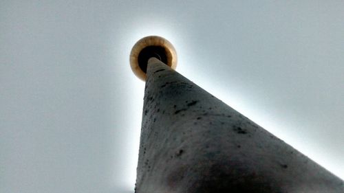 Low angle view of tower against clear sky