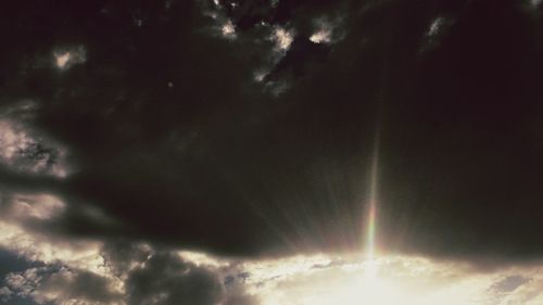 Low angle view of cloudy sky