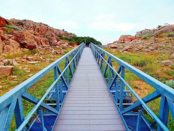 Footbridge over river