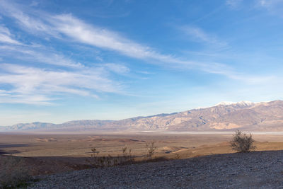 Scenic view of desert against sky