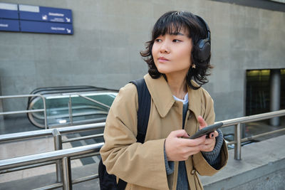 Young woman looking away