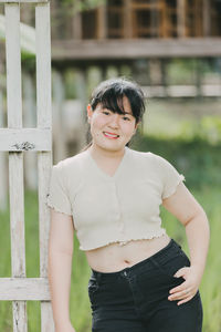 Portrait of a smiling young woman