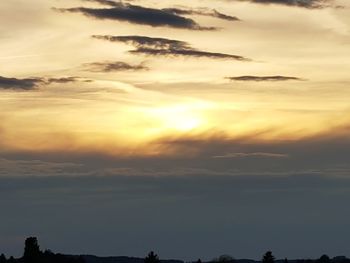 Low angle view of sky during sunset