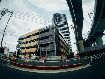 View of skyscrapers in city