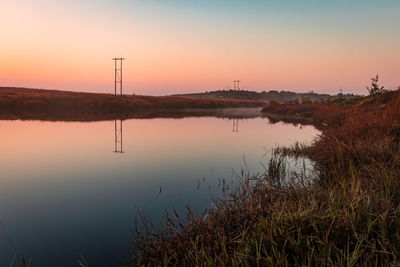 calm lake with