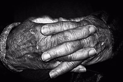 Close-up of human hand