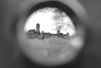 Tilt-shift image of historic building