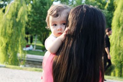 Portrait of mother and daughter